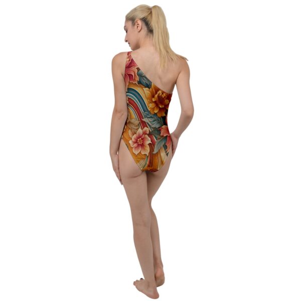 Sunset Florals Classic One-Shoulder One Piece Swimsuit - Image 2