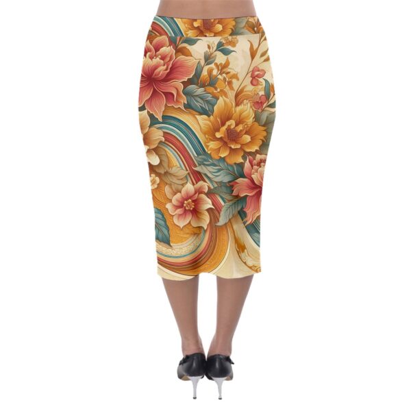 Sunset Florals Classic Pencil Skirt - Image 2