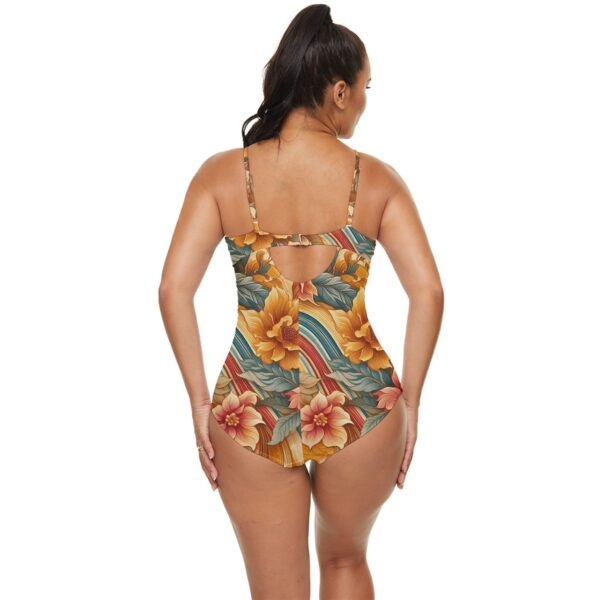 Sunset Florals Classic Sweetheart One Piece Swimsuit - Image 2