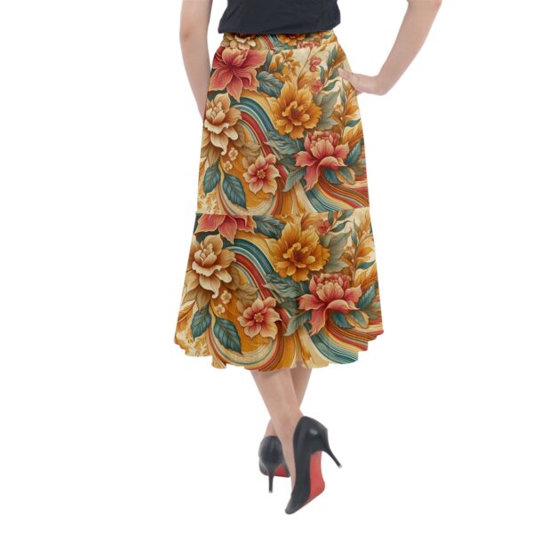 Sunset Florals Mermaid Maxi Skirt - Image 2