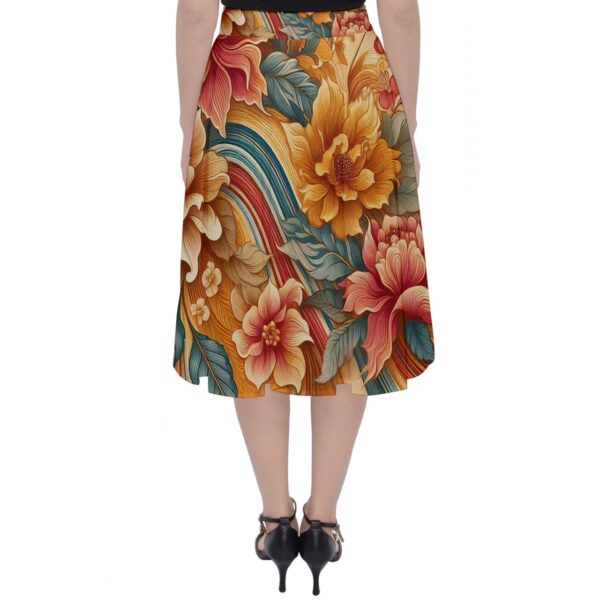 Sunset Florals Pleated Midi Skirt - Image 2