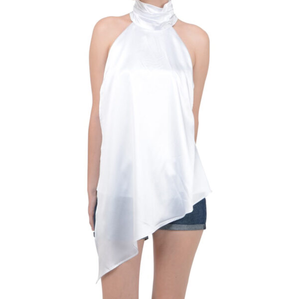 Alohan Nights Asymmetrical Satin Halter Top - Image 3