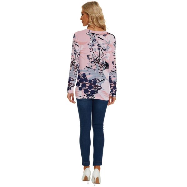 Vino Dolce Long Sleeve Asymmetrical Twist Top - Image 2