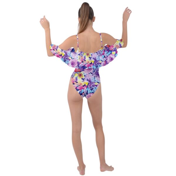 Blossom Flounce Off-Shoulder One Piece Swimsuit - Image 2