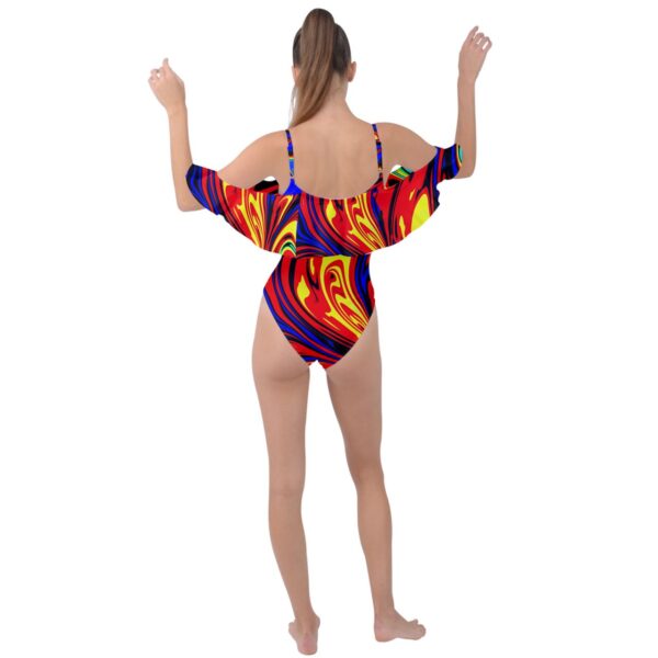 Hellfire Flounce Off-Shoulder One Piece Swimsuit - Image 2