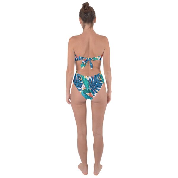 Monstera Classic Strapless One Piece Swimsuit - Image 2