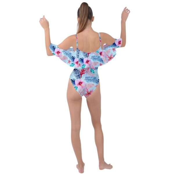 Pastel Paradise Flounce Off-Shoulder One Piece Swimsuit - Image 2