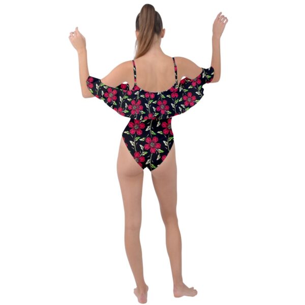 Summer Nights Flounce Off-Shoulder One Piece Swimsuit - Image 2